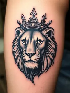 AI generated lion tattoo in realism style